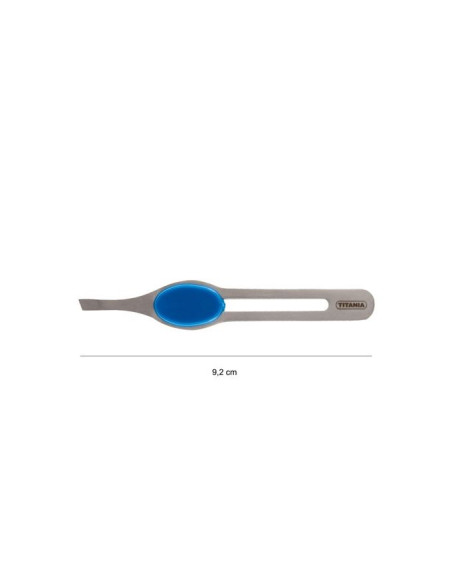 Pince A Épiler Inox Poignée Bleue