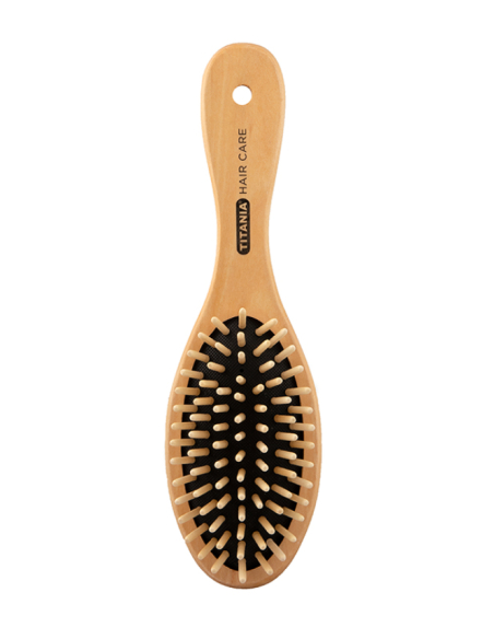 Brosse pneumatique bois 7 rangées de poils en bois 22 cm