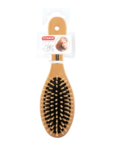 Brosse pneumatique bois 7 rangées de poils en bois 22 cm