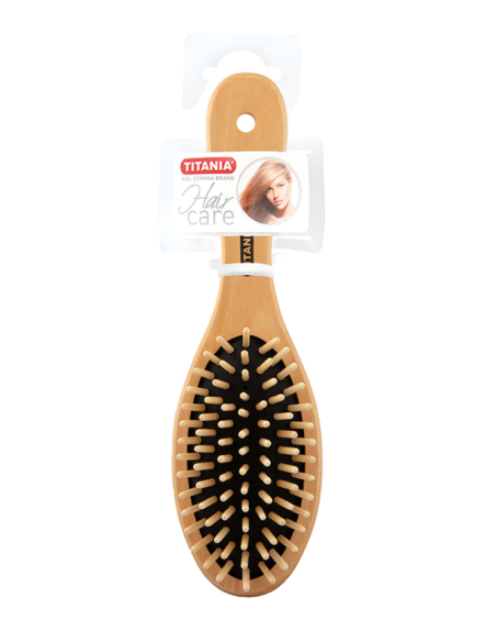 Brosse pneumatique bois 7 rangées de poils en bois 22 cm