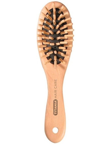Brosse Pneumatique poile en Bois 18 CM titania
