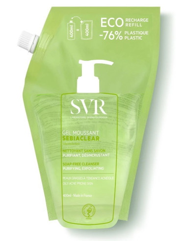 Sebiaclear "Gel Moussant Recharge" 400ml SVR