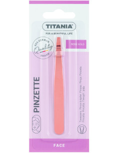 Pince à Epiler Droite Rose Gold TITANIA