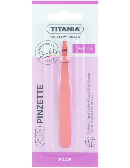 Pince à Epiler Droite Rose Gold TITANIA