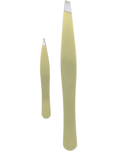 Set De 2 Pinces à Epiler "Gold" TITANIA