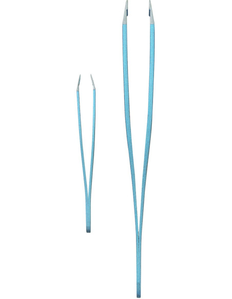 Set De 2 Pinces à Epiler "Bleu Satine" TITANIA