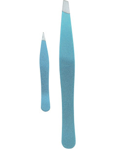 Set De 2 Pinces à Epiler "Bleu Satine" TITANIA
