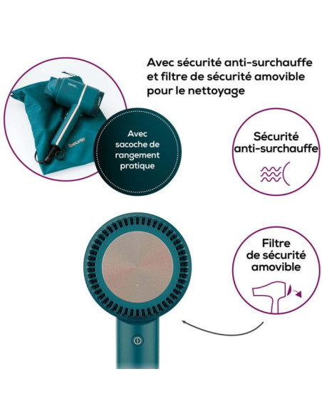 Sèche-cheveux compact HC35 Ocean 2000W