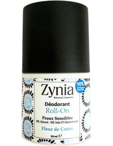 Déodorant Roll-On "Fleur De Coton" 50ML Zynia
