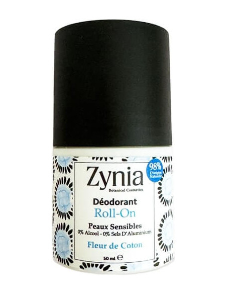 Déodorant Roll-On "Fleur De Coton" 50ML Zynia