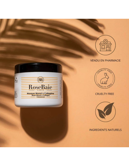 Masque réparateur cheveux secs et abîmés — Monoï de Tahiti & Collagène hydrolysé