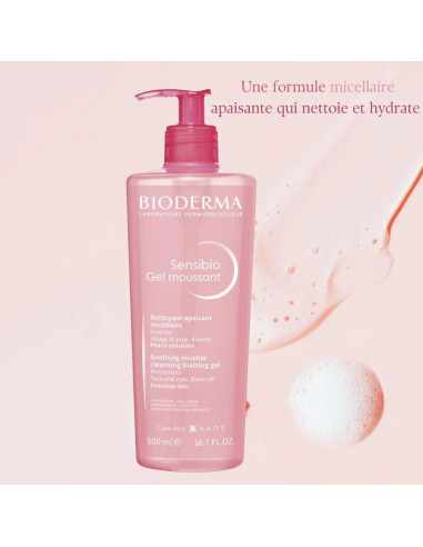 Gel Moussant "Sensibio" 500ML
