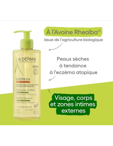 EXOMEGA CONTROL "Huile lavante émolliente anti-démangeaisons" 500ML