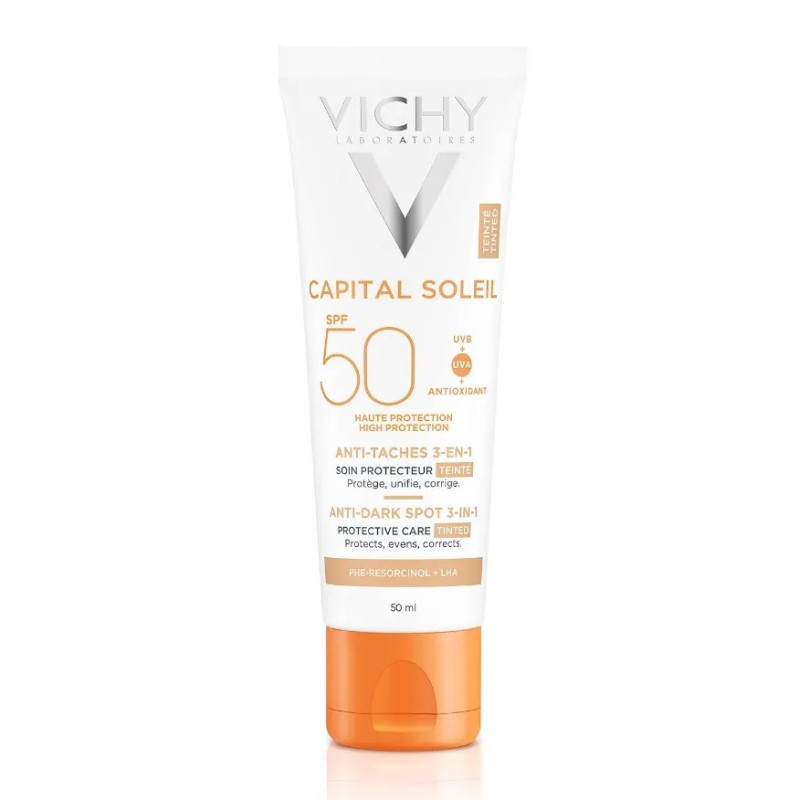Capital Soleil "Soin Anti Tache Teinté 3en1 SPF50" 50 ml
