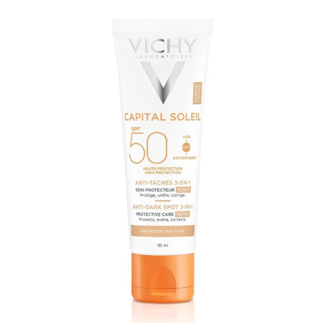 Capital Soleil "Soin Anti Tache Teinté 3en1 SPF50" 50 ml