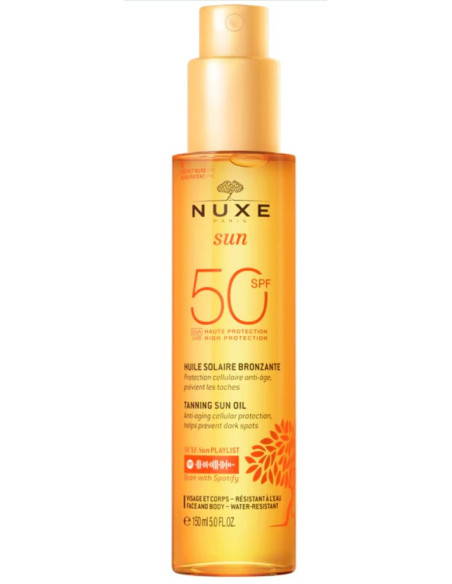 Huile Solaire Bronzante Visage Et Corps SPF50