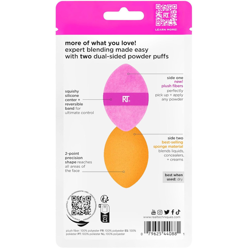 SPONGE " Houpette 2in1  + ETUI Miroir "