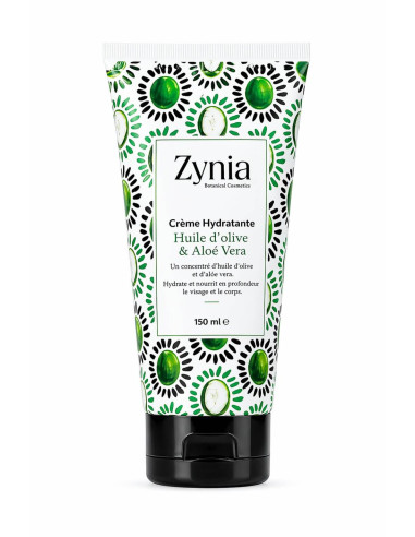 Zynia Crème Hydratante Huile D'olive & Aloe Vera 150ML beauty store