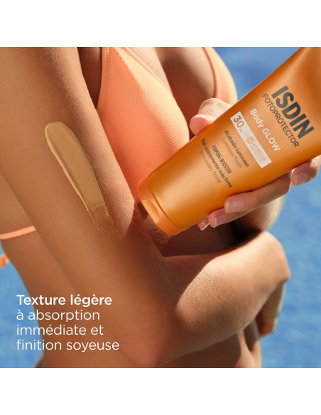 Crème Solaire Body Glow SPF30 ISDIN 200ml – Effet Lumineux | Beautystore.tn