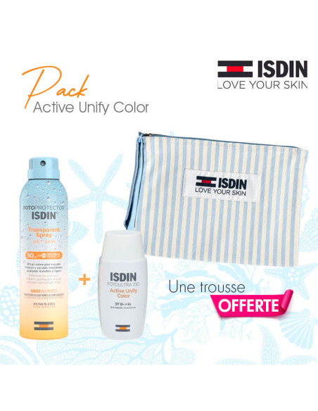 pack Active unify color & spray transaprent ISDIN