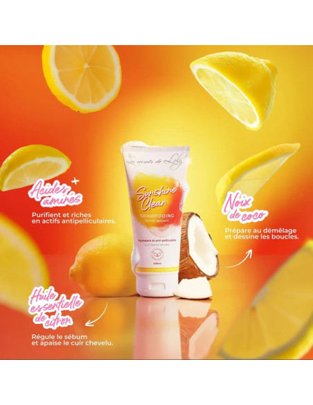 Shampoing Sunshine Clean les secrets de Loly 250ml – Anti-Pelliculaire | Beautystore.tn