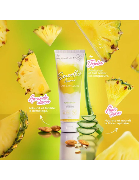 Smoothie Ananas – Lait capillaire nourrissant sans rinçage 250ml | Les Secrets de Loly
