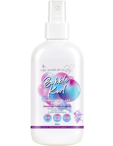 Bubble Kurl – Spray démêlant enfants bouclés dès la naissance 250ml | Les Secrets de Loly
