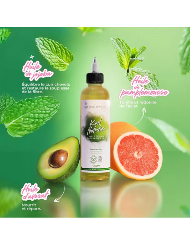Kurl Nutrition – Huile capillaire 3-en-1 bain d'huile, finition & spray 250ml | Les Secrets de Loly