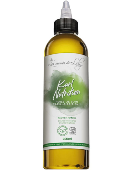 Kurl Nutrition – Huile capillaire 3-en-1 bain d'huile, finition & spray 250ml | Les Secrets de Loly