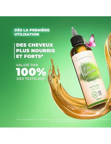 Kurl Nutrition – Huile capillaire 3-en-1 bain d'huile, finition & spray 250ml | Les Secrets de Loly