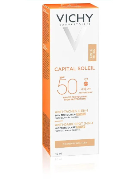 Capital Soleil "Soin Anti Tache Teinté 3en1 SPF50" 50 ml